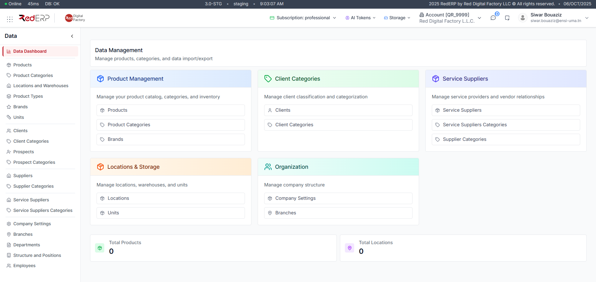 Managing Data in RedERP Data Management Banner